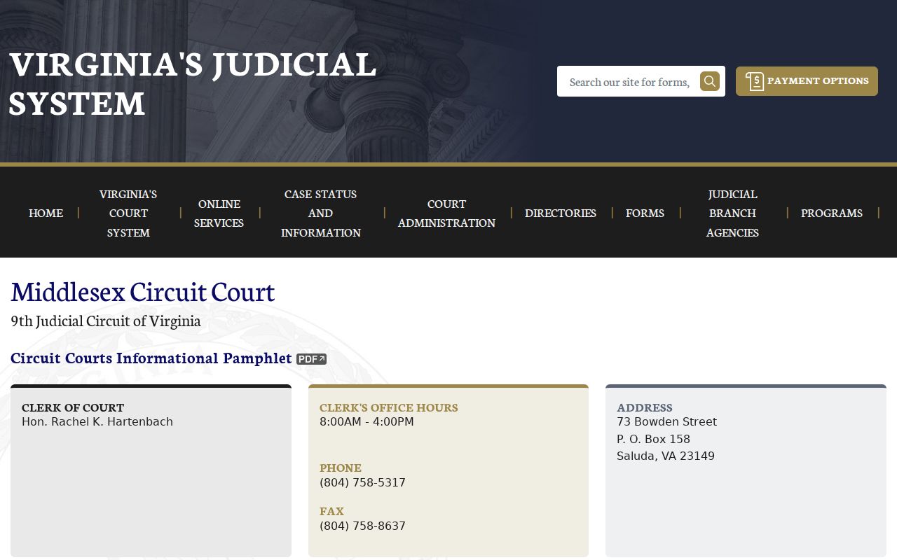 Middlesex County warrant records: Circuit Court clerk and court page