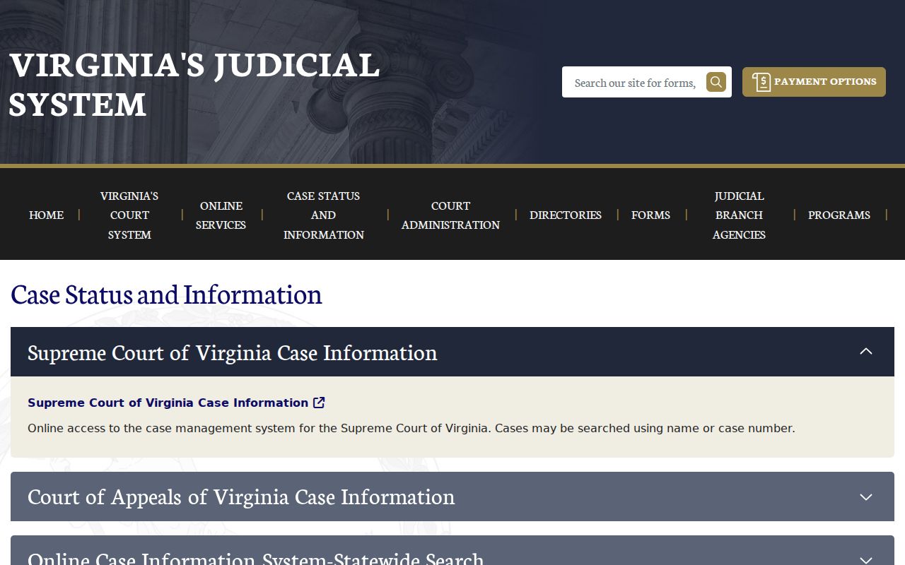 Middlesex County active warrant records: Virginia case-information scope